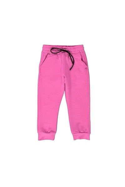 Mnk Baby&Kids Παιδική αθλητική φόρμα φούξια με κουκούλα Kangaroo Pocket - MNK0611