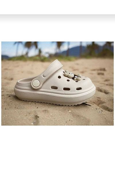 BAYRAMOĞLU KUNDURA Byk 313 Beige Children's Non-Slip Eva Garden Sea Beach Slippers