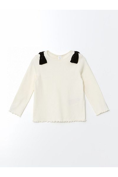 LC Waikiki Lcw Kids Ecru Long Sleeve Baby Girl Blouse