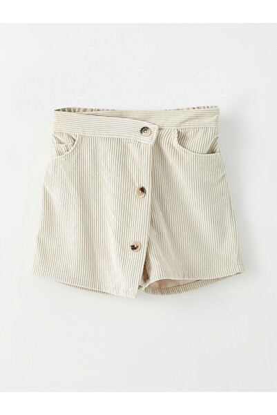 LC Waikiki Basic Velvet Girl's Shorts Skirt with Elastic Waist