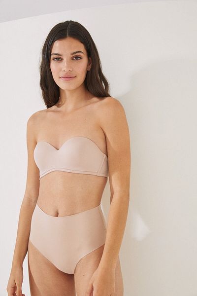 MİSTİRİK Arpina Model High Waist Laser Cut Large Size String Panties Skin Color