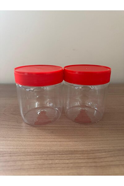 Erbaşlar 8li Plastik Pet Magnolya Bardağı 425cc Kırmızı Kapaklı Magnolia Puding Tatlı Cup (CAM DEĞİLDİR)