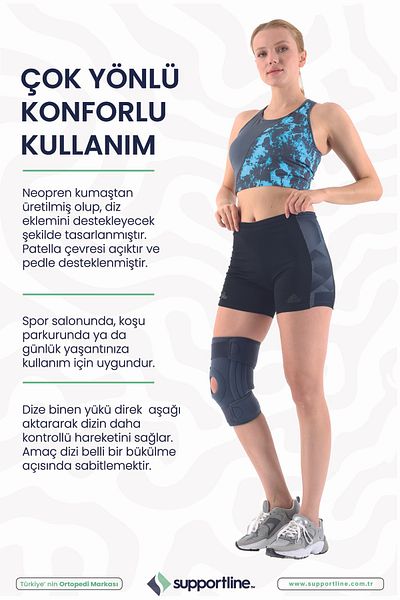 Supportline Patella Ligament Supported Knee Brace Meniscus Muscle Joint Chronic Pains Athlete Protection Calcification