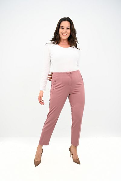 Koza Butik Women's Plus Size High Waist Stretchy Classic Pants 6311-25