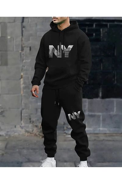 trend selection Σετ φόρμας Unisex Oversize Hooded - NY New York Printed