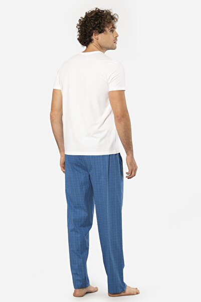 Cacharel Tricou cu mânecă scurtă cu decolteu în V și pijama cu buzunar în carouri