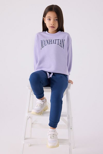 Rolypoly Girl's Tracksuit Set - Three Thread Woven