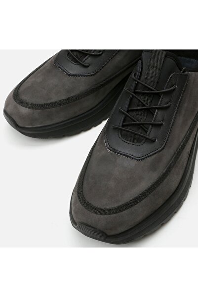 Hotiç Genuine Leather Gray Men's Sports Shoes
