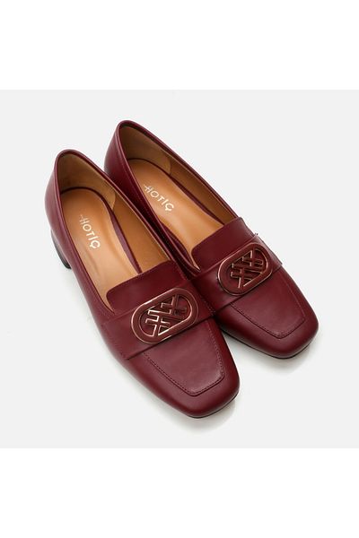 Hotiç Loafer de damă din piele naturală roșu Claret