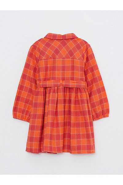 LC Waikiki Lcw Shirt Collar Long Sleeve Plaid Pattern Baby Girl Dress Fast Fashion