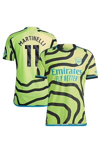 Lion Spor 2023-2024 Season Green Gabriel Martinelli Away Jersey - A.r.s.e.n.a.l