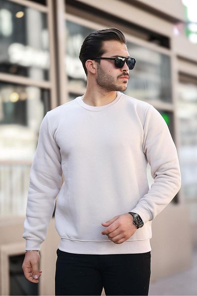 comstar Ανδρικό φούτερ Oversize με τρεις κλωστές συμπαγές βαμβακερό