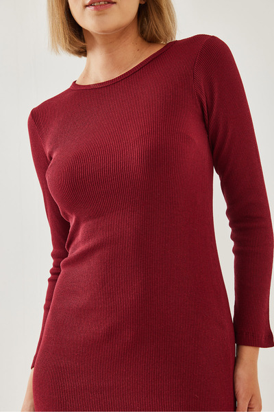 Bianco Lucci Women's Long Sleeve Crew Neck Dress - 2100 60351041