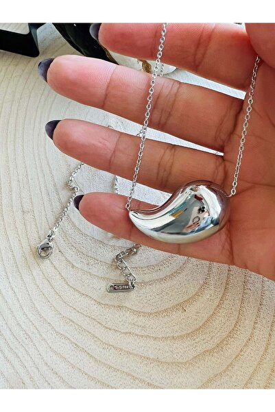 ACAR TAKI قلادة بوتيغا من الفولاذ باللون الفضي 46+6 سم ACR4846