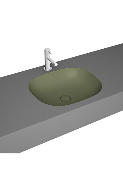 VitrA Plural 7810B475-1083 Kare Alçak Tezgahaltı Lavabo, Clean, 45 cm, Mat Yo...