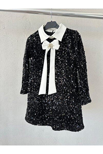 She Dress فستان بناتي مزين بالترتر