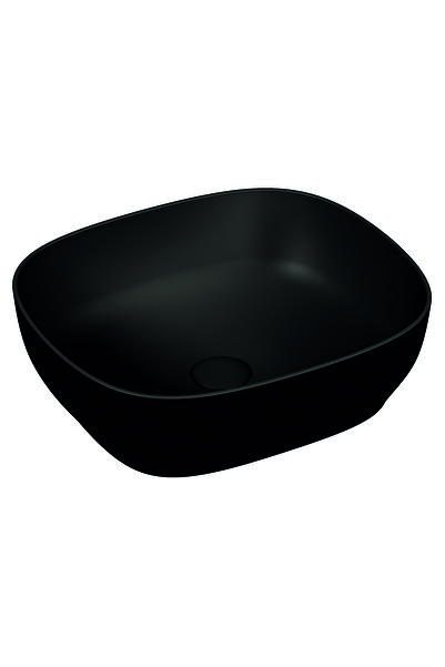 VitrA Outline 5994B483-0016 Kare Çanak Lavabo, 48 cm, Mat Siyah
