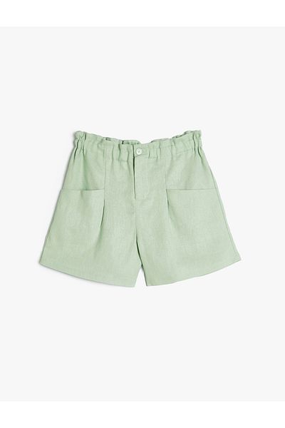 Koton Green Girl's Shorts - 4skg40062aw
