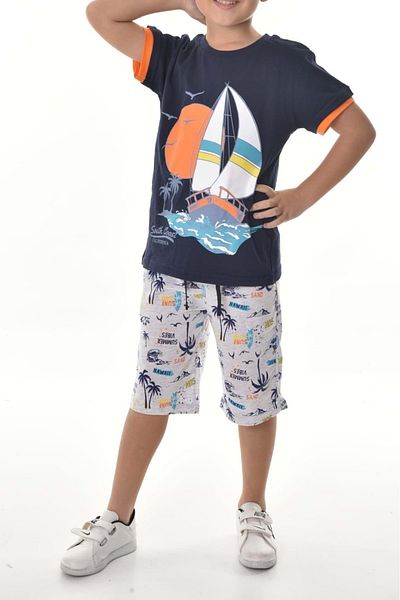 Mnk Baby&Kids Boy's Sailing Shorts Suit Mnk0495 Navy Blue