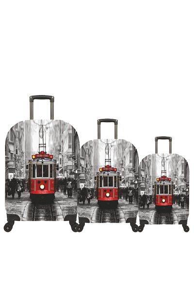 MY SARACİYE My Taksim - Luggage, Suitcase, Suitcase Cover Set - Large, Medium, Cabin Size
