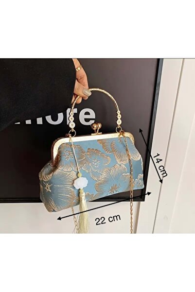 ACAR TAKI OMUZ ZİNCİRLİ, PÜSKÜL SÜSLEMELİ VİNTAGE ŞIK ÇAPRAZ ÇANTA ACR8343