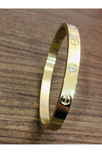 ACAR TAKI Gold Color Stone Steel Clamp 99B4234A