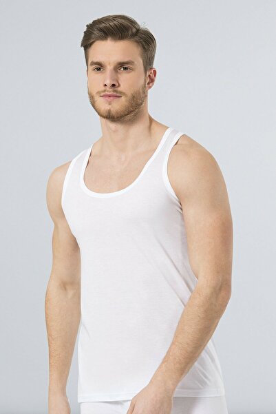 TÜREN 180 Λευκά Ανδρικά Μονόλουρα Μπλουζάκια Modal