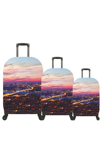 MY SARACİYE My Bosphorus 61 - Large, Medium, and Cabin Size Saddler Suitcase and Luggage Cover Set