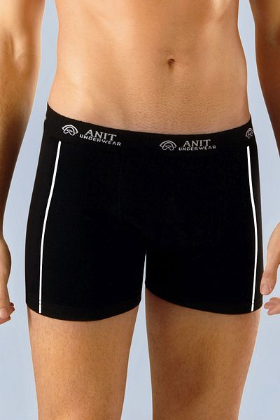 Anıt Ανδρικά μποξεράκια 1120 Μαύρα 3 τεμαχίων Lycra ριγέ βαμβακερά