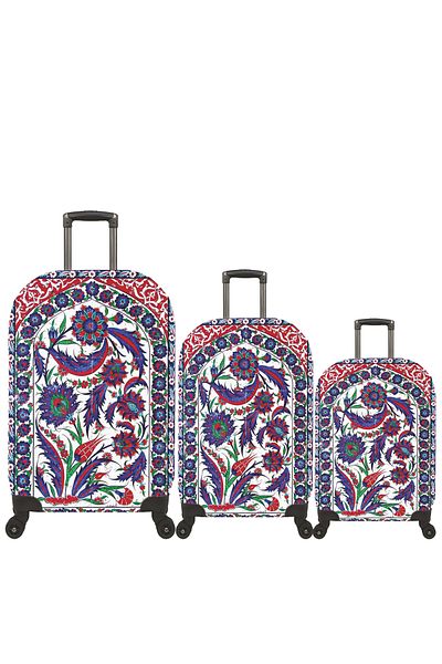 MY SARACİYE My Saracye Luggage Cover Set - Large, Medium and Cabin Size Suitcase Cover, Tile 58