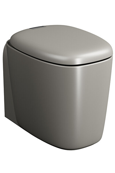 VitrA Plural 7815b420-0090 Rim-ex Duvara Tam Dayalı Yerden Tek Klozet, 55 Cm, Mat Bej