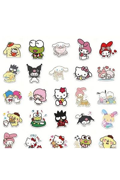 Sonic Hello Kitty and Friends Cute Label Sticker Sticker Gift Notebook Phone (50 Pcs)