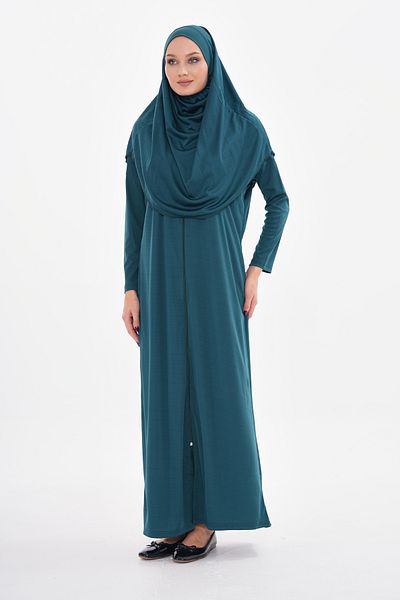medipek One-Piece Prayer Dress with Zippered Hijab