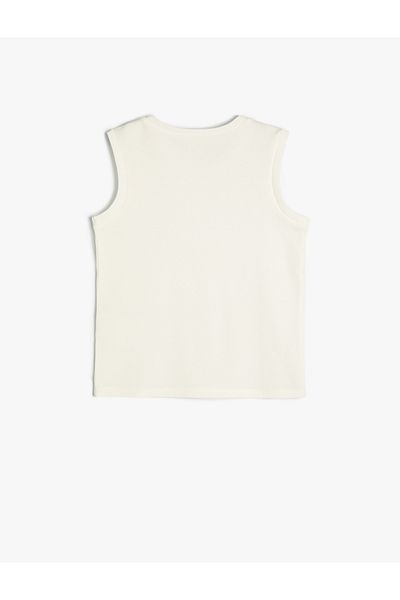 Koton Ärmelloses Basic-Tanktop aus gerippter Baumwolle