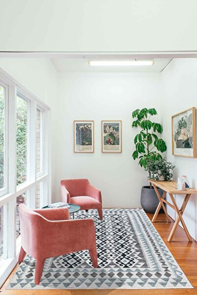 KilimistA VALENCIA 1510 İskandinav Kaymaz Taban Yıkanabilir Modern Halı Kilim