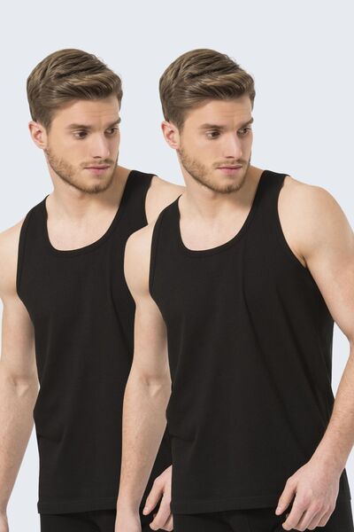 TÜREN 110 Black 2-Piece Men's Banded Tank Top