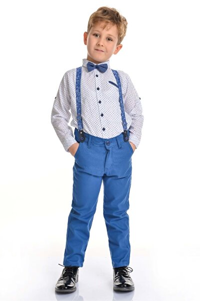 Mnk Colorful Trousers Shirt Boy Suit Indigo