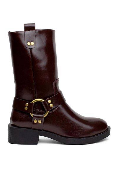 Ayakkabı Fuarı Claret Red Fair Hk24K.256-8803C Γυναικείες κλασικές μπότες