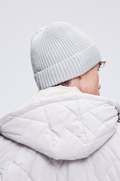 Hatemoğlu Gri Düz Örgü Bere