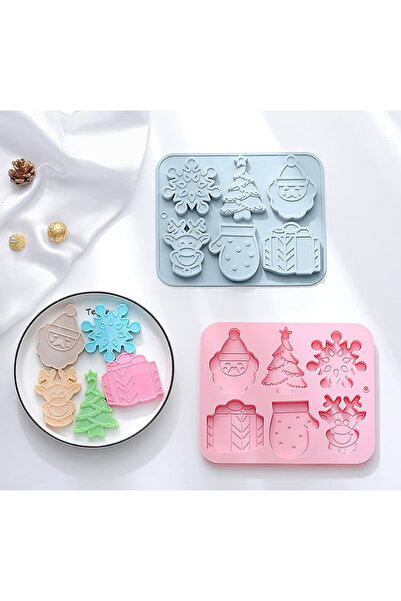 Şenhomee سيليكون السنة الجديدة السنة الجديدة قالب الشوكولاتة صابون الحجر المعطر لب الحلوى