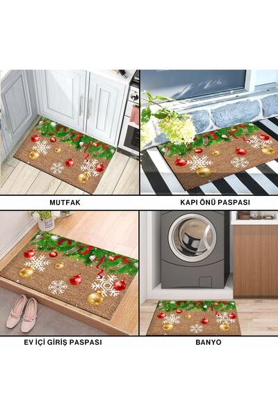 Monnhein New Year Special Design Door Mat Waterproof with Christmas Colors and Stylish Decorations
