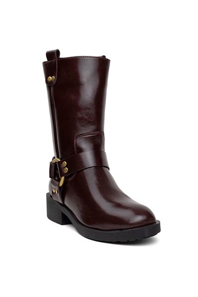 Ayakkabı Fuarı Claret Red Fair Hk24K.256-8803C Γυναικείες κλασικές μπότες
