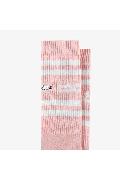 Lacoste جوارب وردية مطبوعة للجنسين
