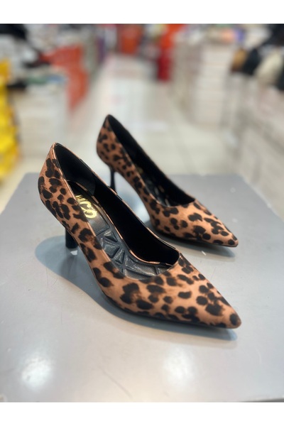 Hacıoğlu Ayakkabı Hco femei cu toc elegant leopard Siteletto