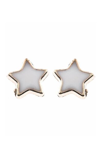 Rouge أقراط للجنسين على شكل نجمة فولاذية