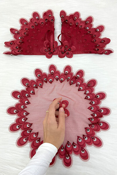 ZEYMERADE منديل العريس باللون العنابي، تفاصيل حجرية لامعة لحفلات الزفاف، وصيف...