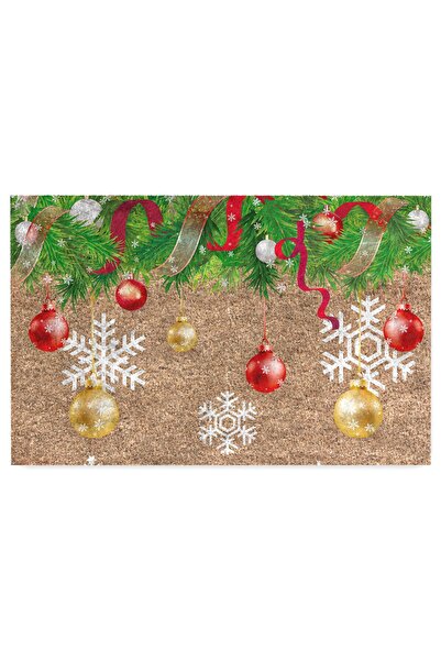 Monnhein New Year Special Design Door Mat Waterproof with Christmas Colors and Stylish Decorations