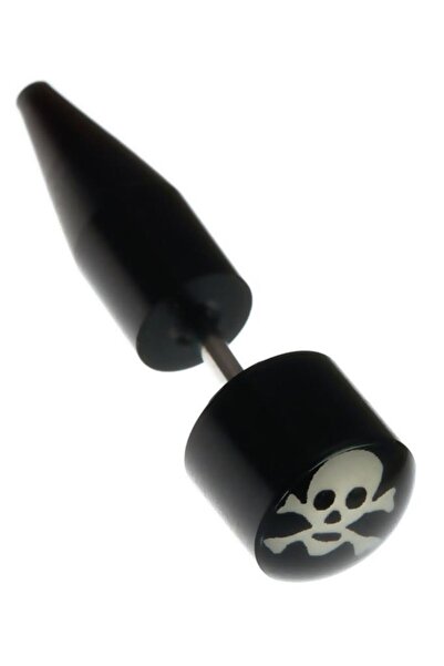 Rouge Skull Figure Bioplast Tapers Earrings
