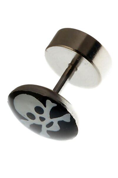 Rouge 316 L Steel Death Figure Screw Earrings