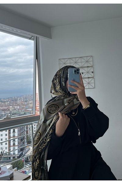 Disi Black Imported Voile Silk Shawl